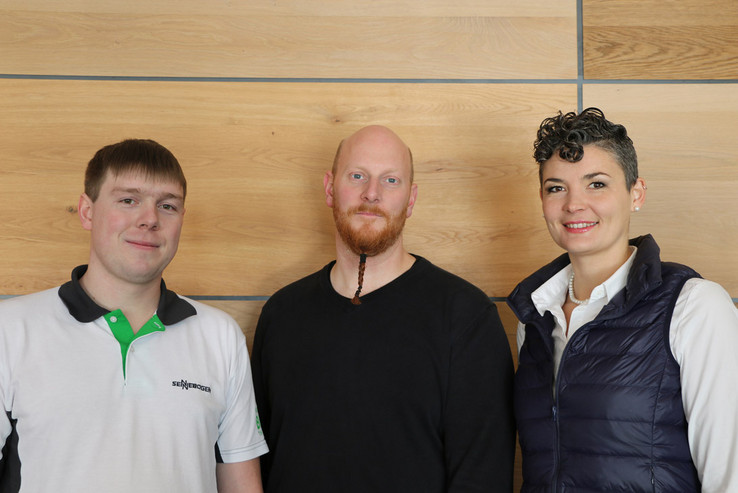 Drei Konstrukteure planten und realisierten den auf dem EEC basierenden Konfigurator. Von links nach rechts: Roman Eichenseer, Rainer Mandl and Birgit Singer.